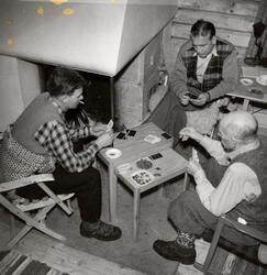 Martin Tranmæl sin hytte, Kroken, Maridalen Oslo. Bildetekst