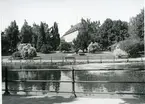 Västerås, Stadsparken. 
Vy över Svartån och Stadsparken.