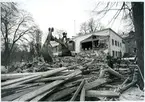 Västerås.
Rivning av Stadsparkens restaurang, 1971.