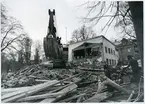 Västerås.
Rivning av Stadsparkens restaurang, 1971.