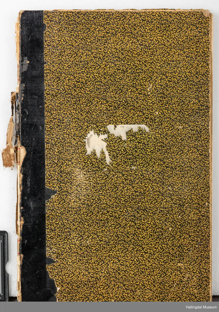 Skrivebok eller tegnebok, tilhørt Gunnar Gunnarson (1906 - 1953), kunstsmed som holdt til i Hol kommune. Boka er innbundet i bokpapp med sort og gult-mønstrete cover med sort rygg. Innbindingen er løs og går i oppløsning i ryggen. Innsiden av coveret har hvitt og gult papir med konglemønster og barnåler. Opprinnelig blanke, hvite sider i tykt ark, nærmest akvarellpapir, skrevet og tegnet med blekk.
Trolig skolebok/notatbok fra da Gunnar Gunnarson gikk på Norsk Kunsthandverksskule på Voss. Inneholder håndskrevne tekster og notater i tillegg til detaljerte illustrasjoner om ornamentlære, fargelære og prydkunstlære i norsk folkekunst, i tillegg til mer. 46 sider er brukt.