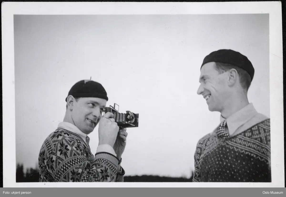 menn, fotoapparat, fotografering, skigensere, luer