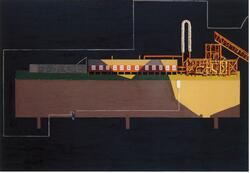 Modell i lampelys [Maleri]