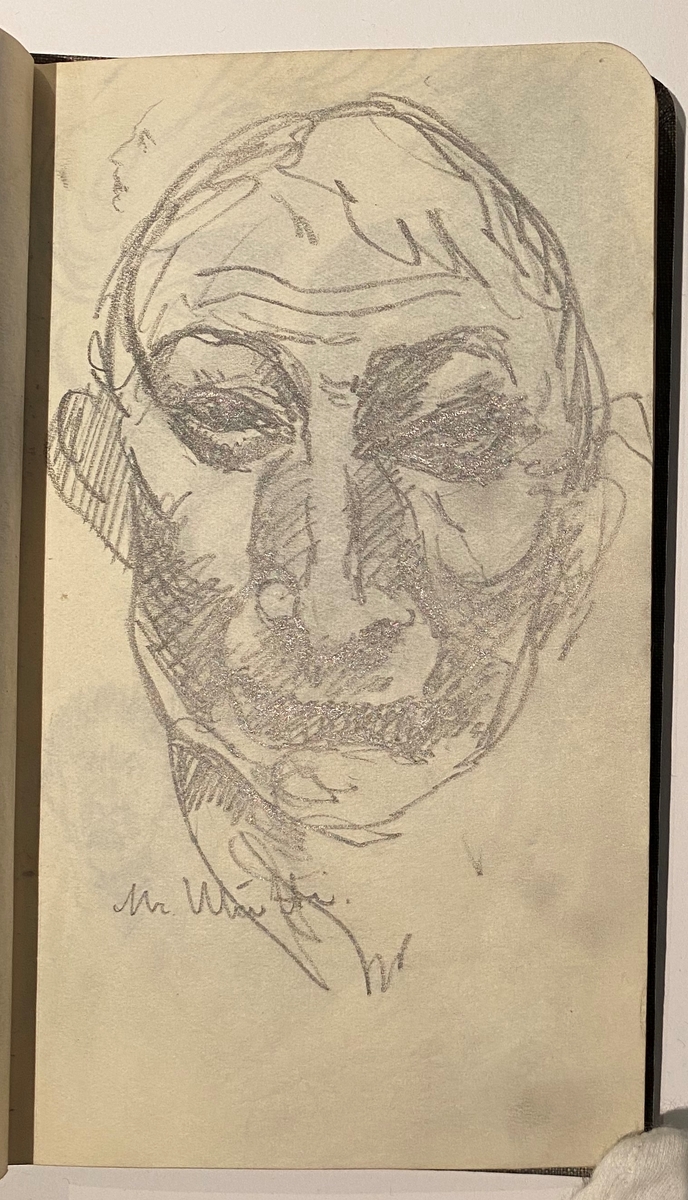 Brun skissebok [Tegning]