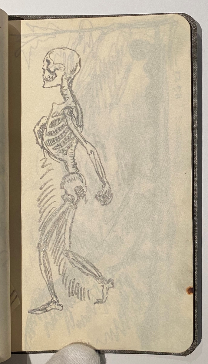 Brun skissebok [Tegning]