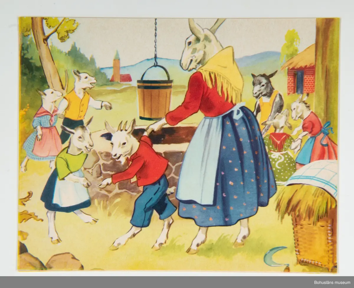 Tjugo kuber med bild på varje sida, som sammantaget bildar ett motiv, alltså kan sex olika motiv bildas. Förvaras i plastask.
Motiv bl.a. Snövit och de sju dvärgarna, Hans och Greta, Törnroisa, Rödluvan och vargen.