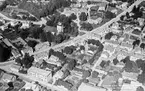 Ljungbys samhälle och kyrka, 1951.