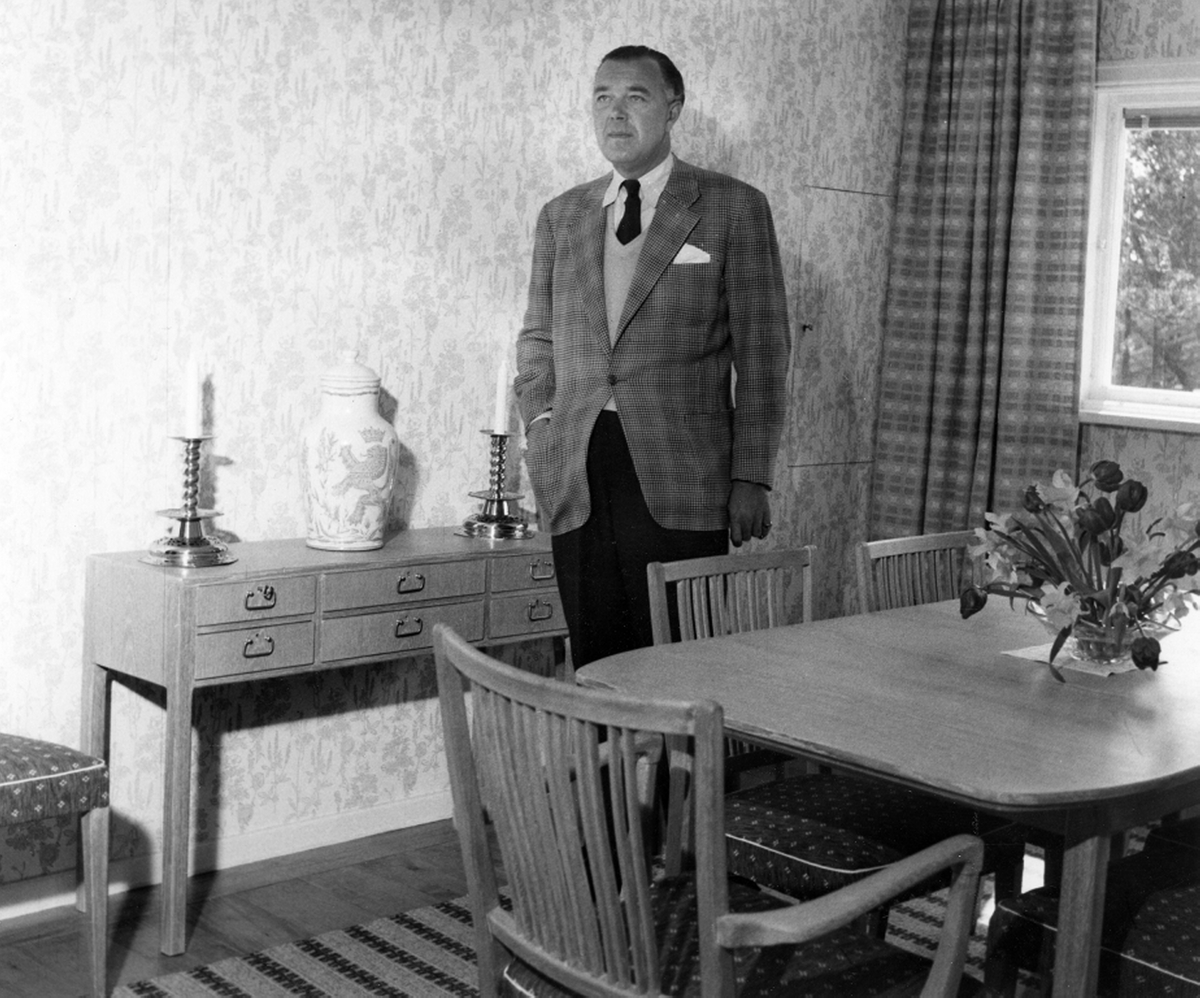 Prins Bertil i sitt hus i Tylösand.
