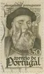 Frimärke ur Gösta Bodmans filatelistiska motivsamling, påbörjad 1950.
Frimärke från Portugal, 1945. Motiv av Vasco Da Gama: 1469-1524. Portugisisk navigatör. Upptäckte ruten till Indien runt Goda-Hoppsudden i 1497-1498. Grundlade kolonierna Mozambique och Sofala 1502. 