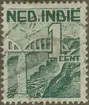 Frimärke ur Gösta Bodmans filatelistiska motivsamling, påbörjad 1950.
Frimärke från Nederländska Indien, 1946. Motiv av Stor högbro