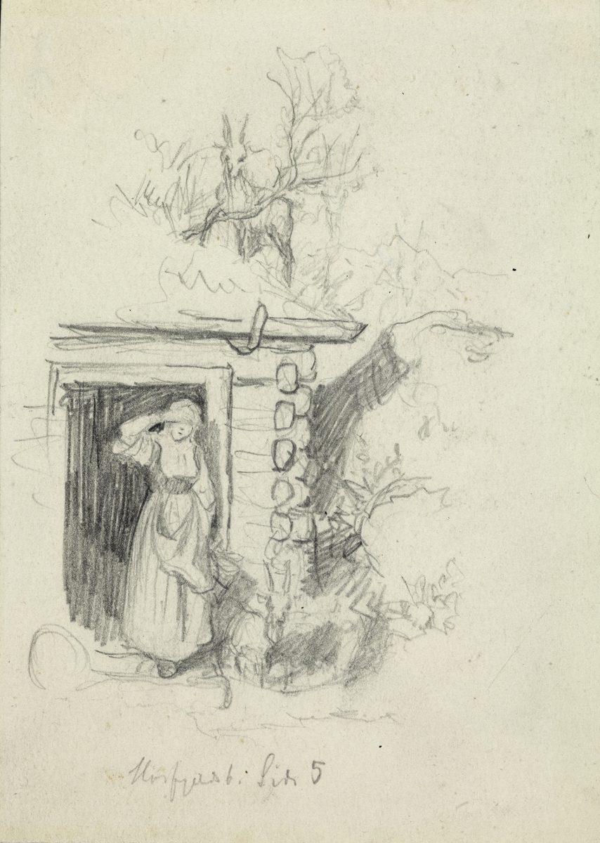 Hans Gude, Tegninger