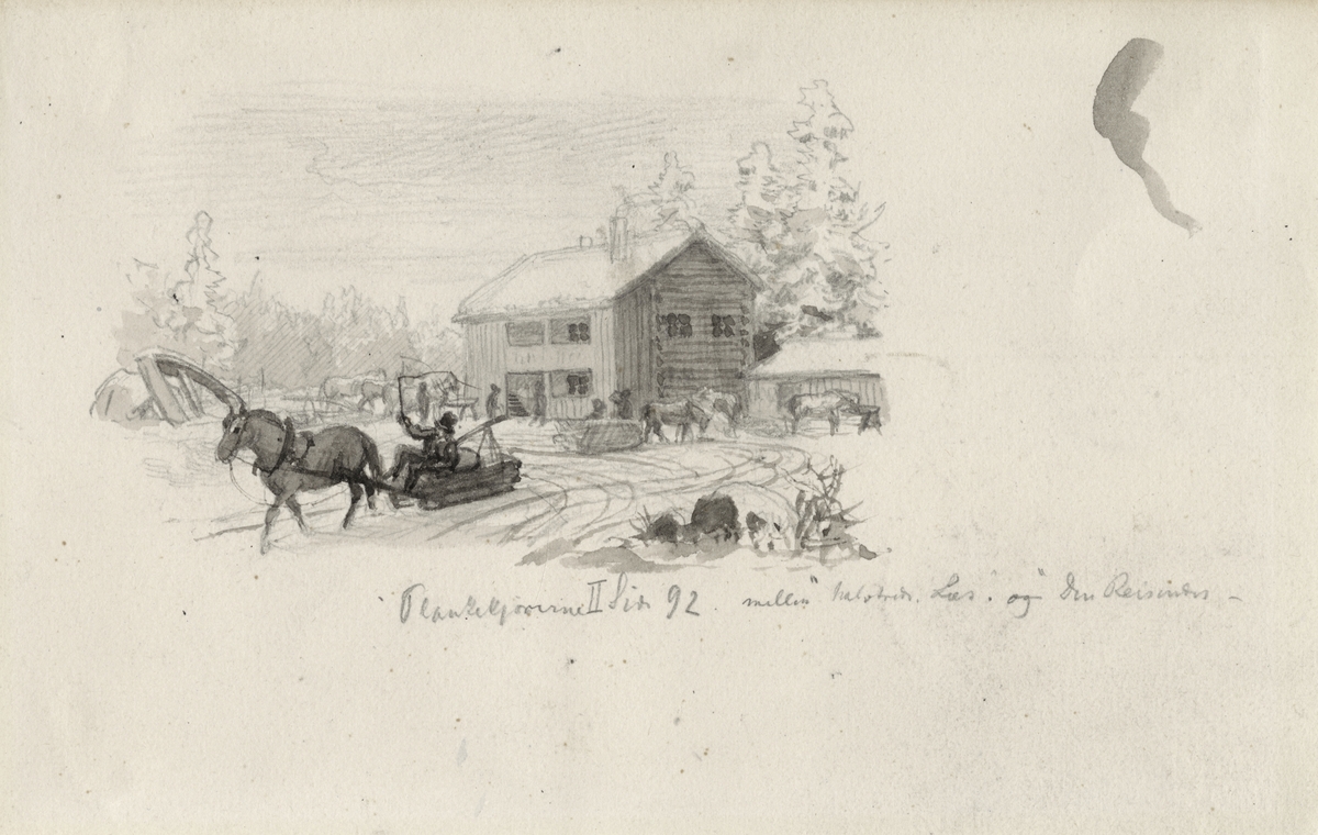 Hans Gude, Tegninger