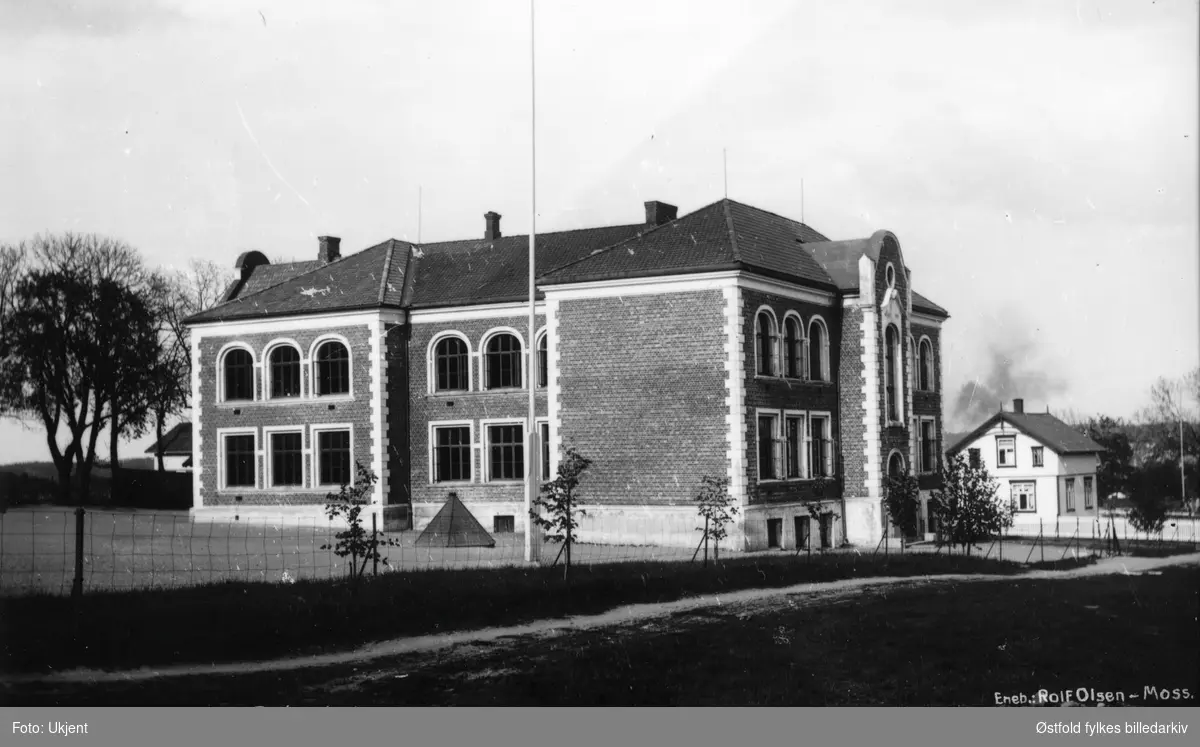 Folkeskole på Jeløy ca. 1915. Postkort.