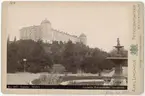 Kabinettsfotografi - Uppsala slott från Stadsträdgården