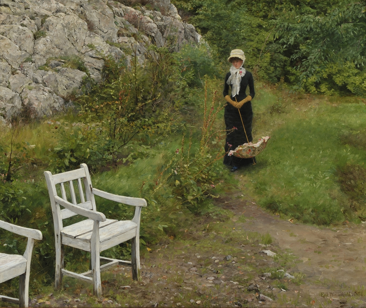 Yndlingspromenaden (På gamle tomter) [Maleri]