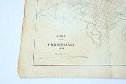 Kart over Christiania 1858