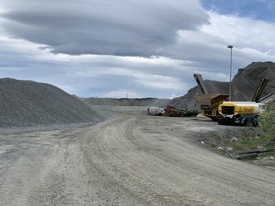 Steintaket til Gabbro Nor AS på Tomma.