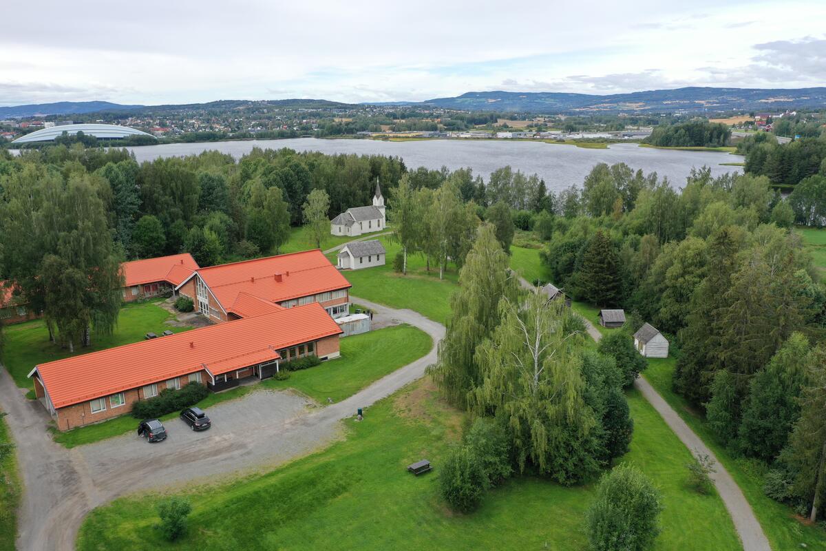 Norsk utvandrermuseum sett fra lufta