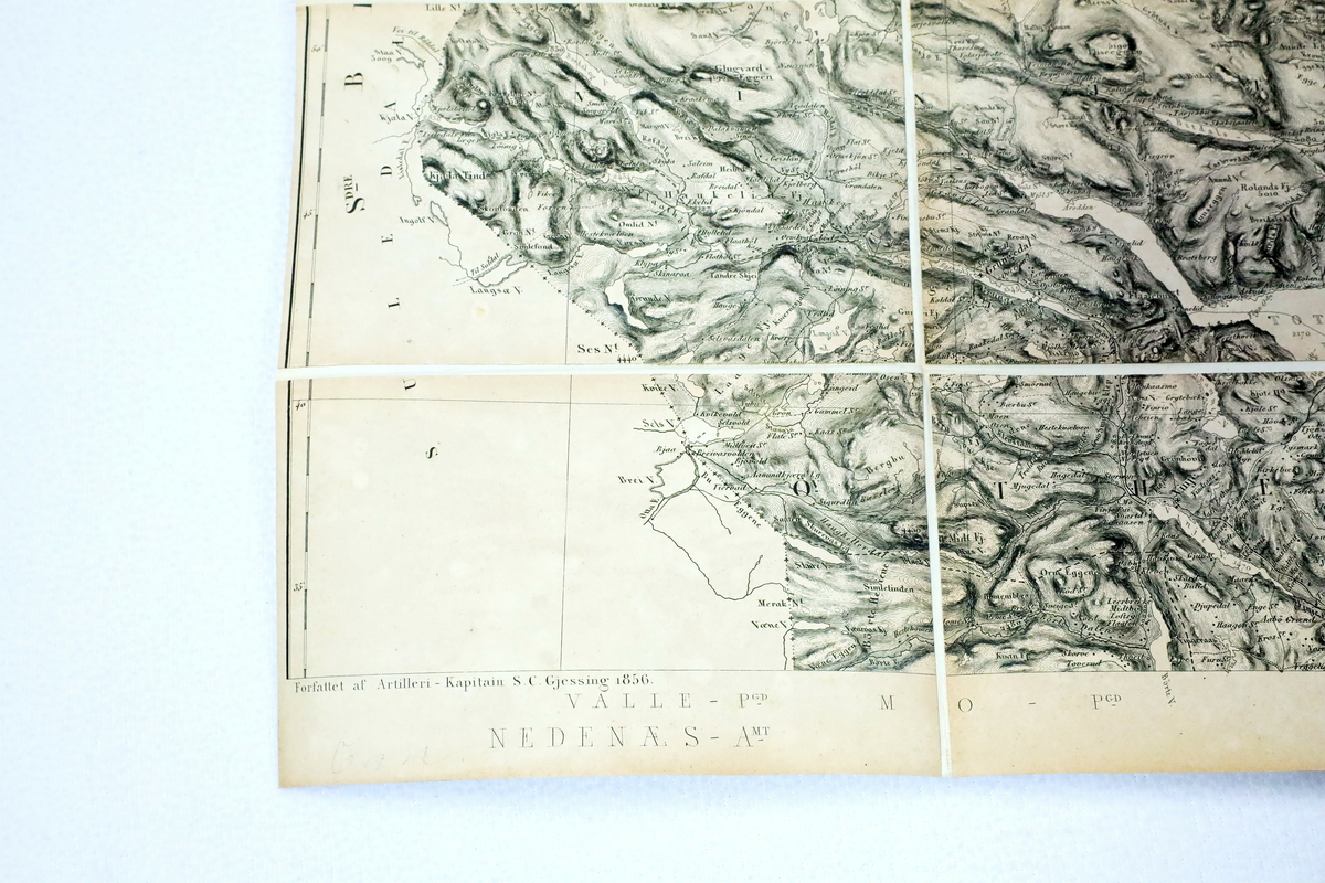 Kart frå boksamlinga til Ivar Aasen