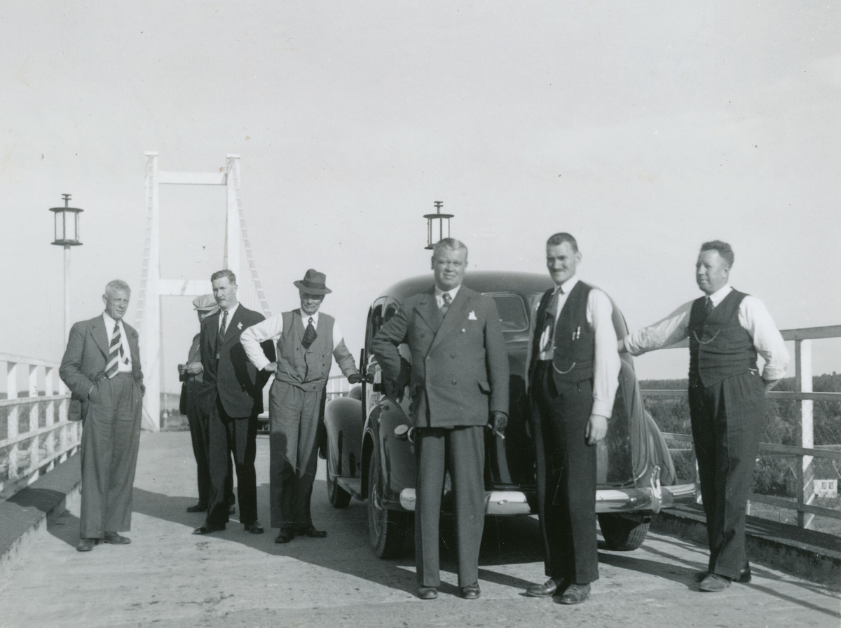 Vrengen bru 9. august 1938.  Tatt under Kornrådets reise i Vestfold aug. 1938.