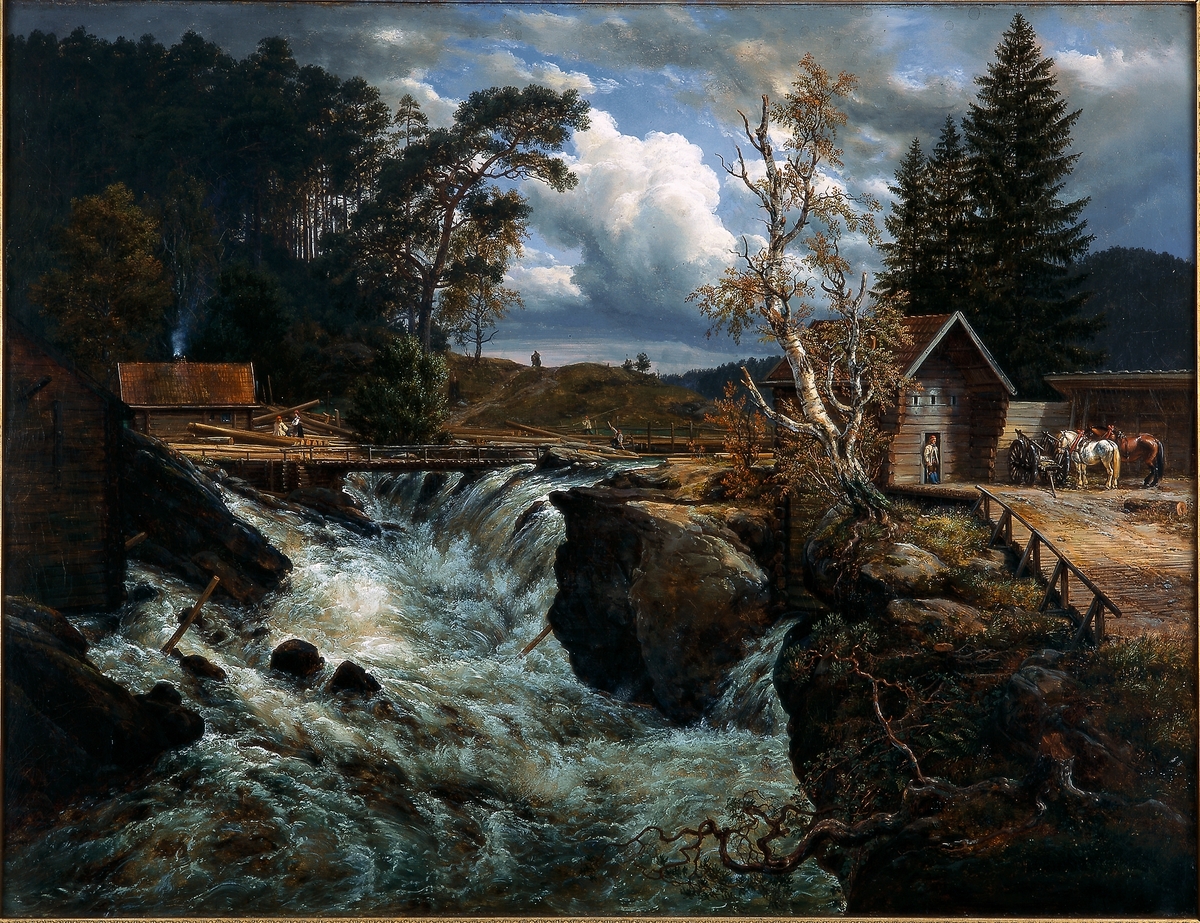 Hønefossen [Maleri]