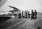 Demonstration av en engelskt flygplan Armstrong Whitworth Siskin Mk 1 Internationella luftfartsutställningen i Göteborg, ILUG, 1923.