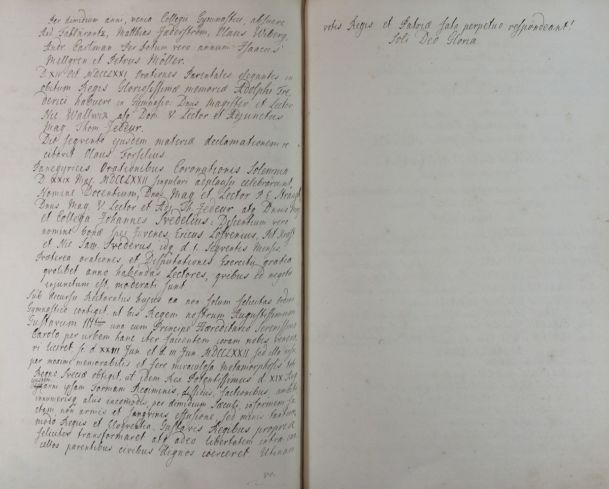 Rudbeckianska skolan i Västerås elevlängd 1770-1779.