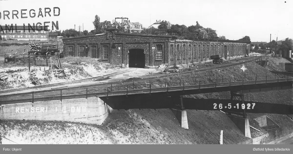 Borregård fabrikker i Sarpsborg 26. mai 1927. Renseri før ombygging,