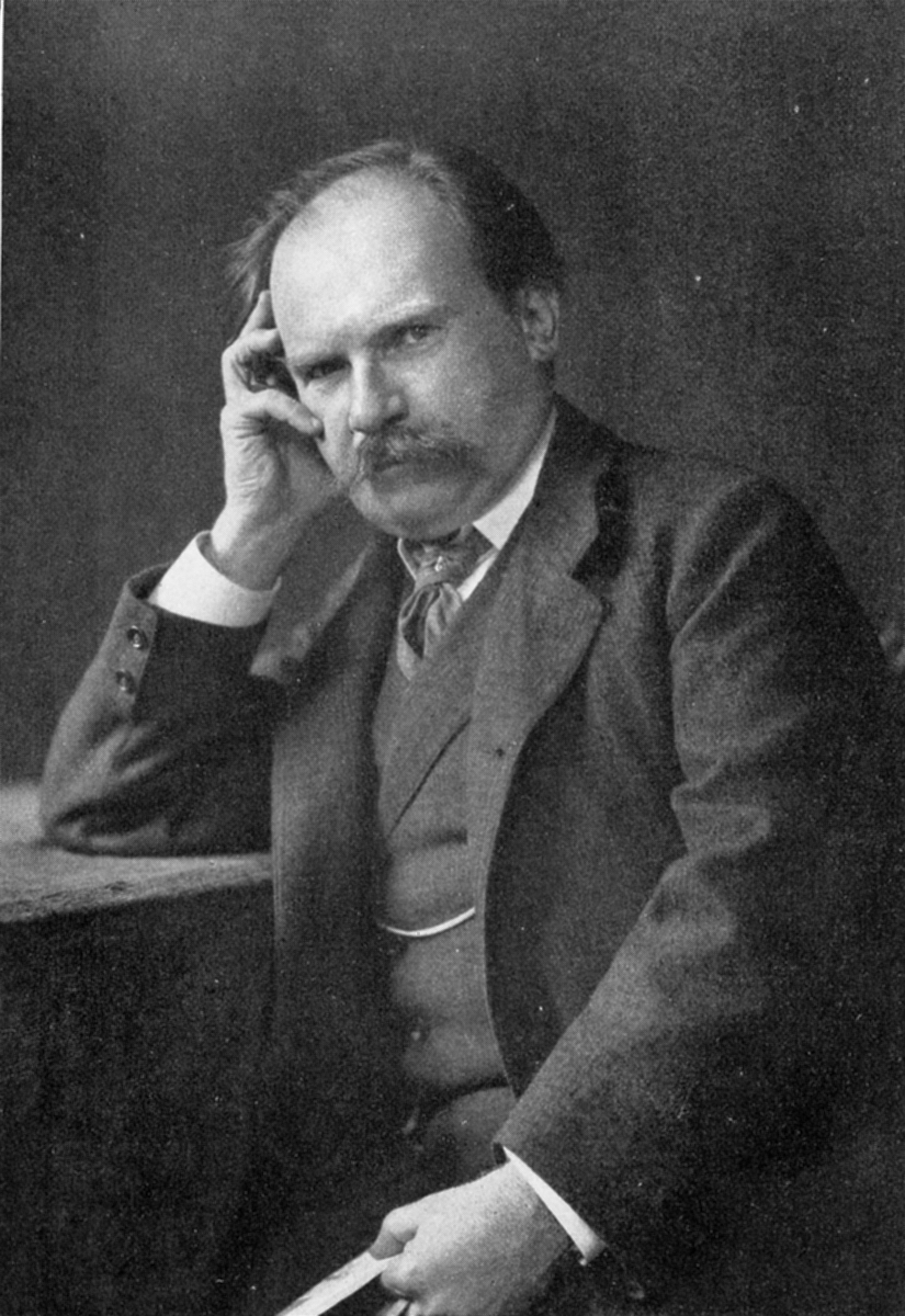 Ti ulike foto, tegninger og trykk som viser Eugen d`Albert.