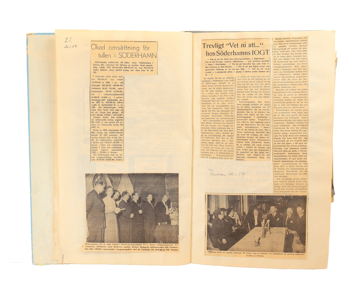 Pressklipp från Tull - Kust Sundsvallsavdelningen sektion Gävle.