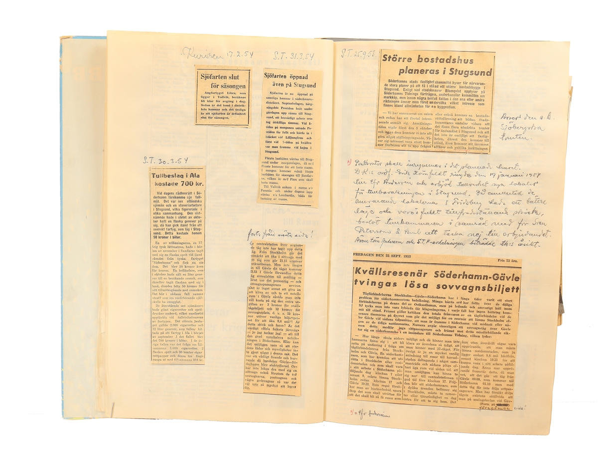 Pressklipp från Tull - Kust Sundsvallsavdelningen sektion Gävle.