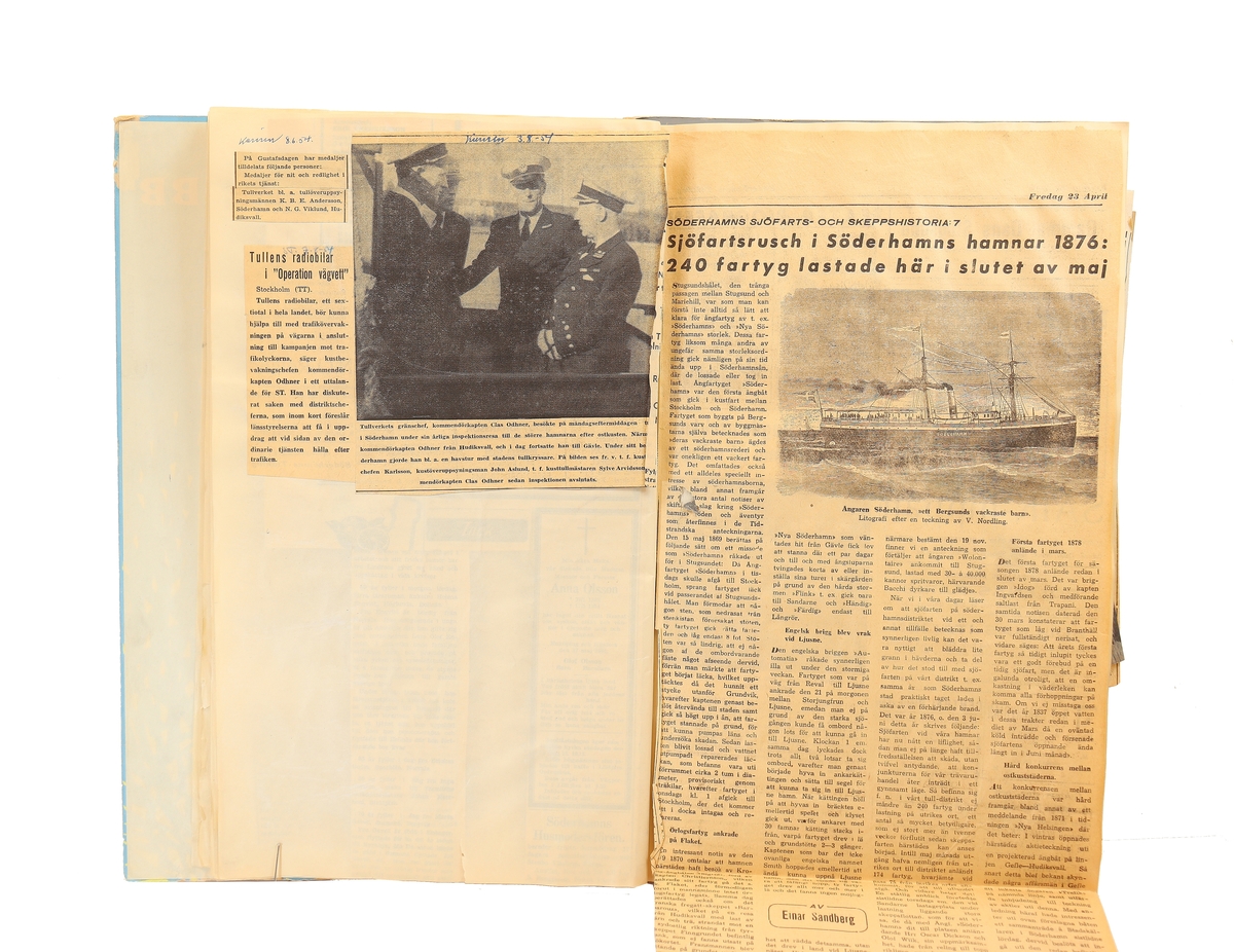 Pressklipp från Tull - Kust Sundsvallsavdelningen sektion Gävle.