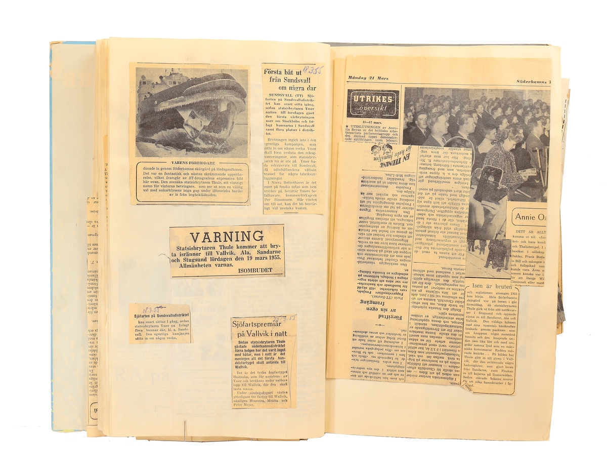 Pressklipp från Tull - Kust Sundsvallsavdelningen sektion Gävle.