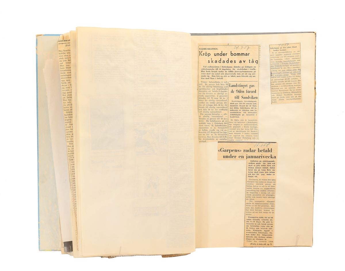 Pressklipp från Tull - Kust Sundsvallsavdelningen sektion Gävle.