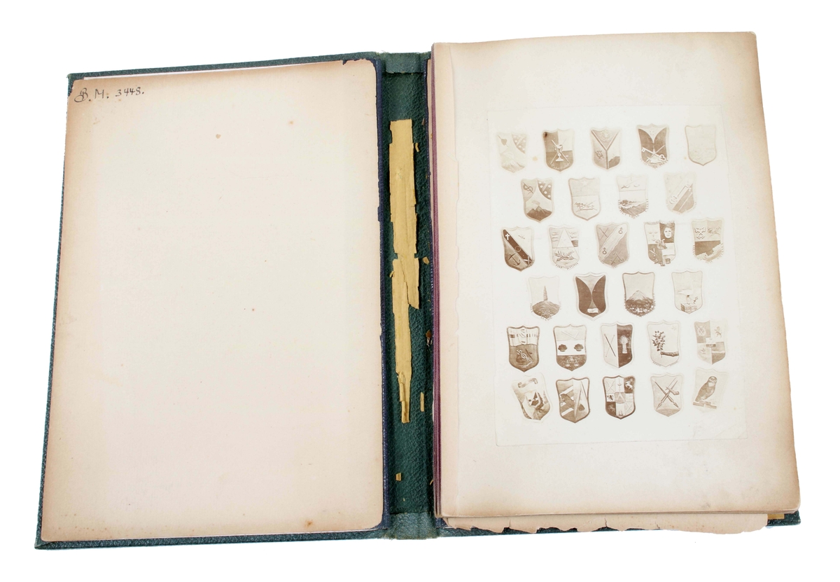 Album med svartvita fotografier av "Boråsare", som tillhört Par Bricole i Vänersborg (grundat 1839), innan denna loge infördes i Borås år 1860.

Pappband, klätt med grönt papper med strukturerad yta och dekor av reliefpressad ram, med bladornament i hörnen. Inom ramen präglat i guldtryck: "P. B. Wenersborgs Loge". Ytterst dubbla bårder i guld, varav den ena bredare. Första sidan med "bilder av "vapensköldar". Blad 1-11 med bilder av prominenta "Män från Borås". 1 blad med förteckning över namn på de avbildade männen. Sista sidan med klistrad etikett: 
"Bunden hos O. E. EDSTRÖM Wenersborg. Bladen släppt från ryggen. Bruks- och åldersslitage.

Se även fotoalbum BM 9684

Äldre historik:
Par Bricole är ett bacchanaliskt ordenssällskap endast för män, stiftat i Stockholm den 15 maj 1779 i Källaren Kejsarkronan vid Drottninggatan 6. Främsta inspirationskällorna var frimurarna och Bellmans Bacchi orden.

Namnet Par Bricole kommer av en fransk biljardterm, som betyder "med studs". Inom sällskapet tolkas det traditionellt och en smula oegentligt i stället som "av en slump", egentligen "på omvägar", "indirekt", och förkortas vanligen P.B.

Par Bricoles moderloge finns än idag i Stockholm och huserar i ordens "stamhus" Bellmanhuset vid Urvädersgränd. Orden har även dotterloger i Göteborg (Göta Par Bricole), Vänersborg (1839), Borås, Malmö, Jönköping, Sundsvall, och Örebro. (Wikipedia)