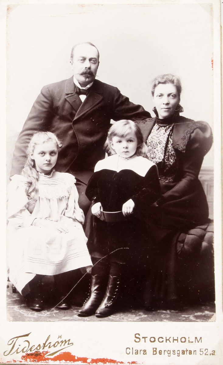 9 svartvita fotografier i hård papp och 2 i mjukt papper. Från 1900-talets början. Avbildar följande personer: Fru Hallborg, Alexander Johansson, Helena Johansson, Hilma Johansson, familjen Alexander Johansson. 1 stort fotografi från kyrkokonsert i Caroli kyrka 24/3-1912.

Proveniens: 
Givarens make, som var disponent och ordförande i sällskapet "Boråspojkarna" i Stockholm (före detta elever vid läroverket i Borås). Givarens make tog studenten i Borås 1914. 

Samhör med klippsamling BM 61427.