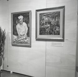 Utställningen "Sjömanskonst". Del av utställningen som visar