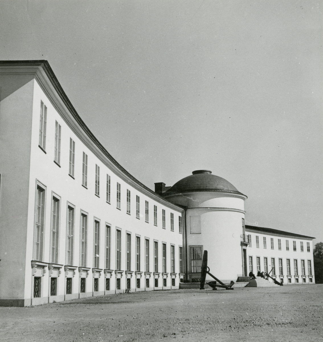 Statens Sjöhistoriska museum under byggnad. Uppförande av AB Fundament Stockholm.