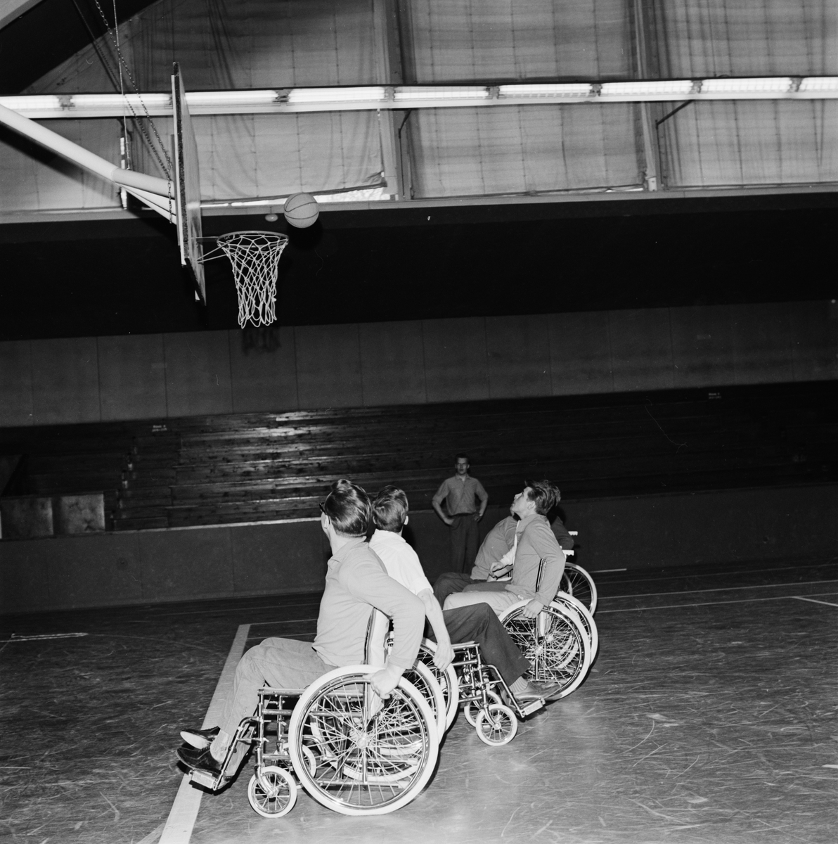 Basket i rullstol, Uppsala 1963