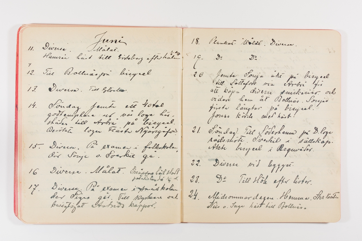 Dagbok från 1902–1903 omfattande 162 skrivna sidor samt en stämplingslängd. Inbunden med vaxdukspärm. Skriven av bonden, sjömannen och godtemplaren Per Svensson (1863–). Denne var gift med Kerstin Persdotter i Östergården (Österböle nr 2) i Rengsjö socken. Anteckningarna berör arbete, resor, väder osv. Dagboken ingår i en samling på 8 volymer och fanns vid digitaliseringstillfället i privat ägo inom släkten.