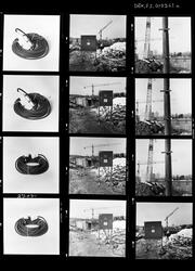 Byggholt. Div. elektrisk utstyr.