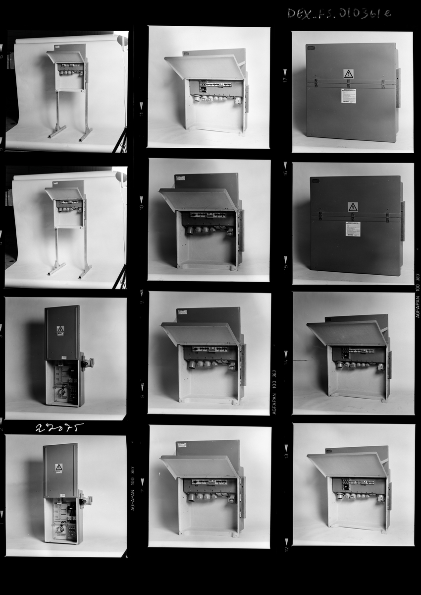 Byggholt. Div. elektrisk utstyr.