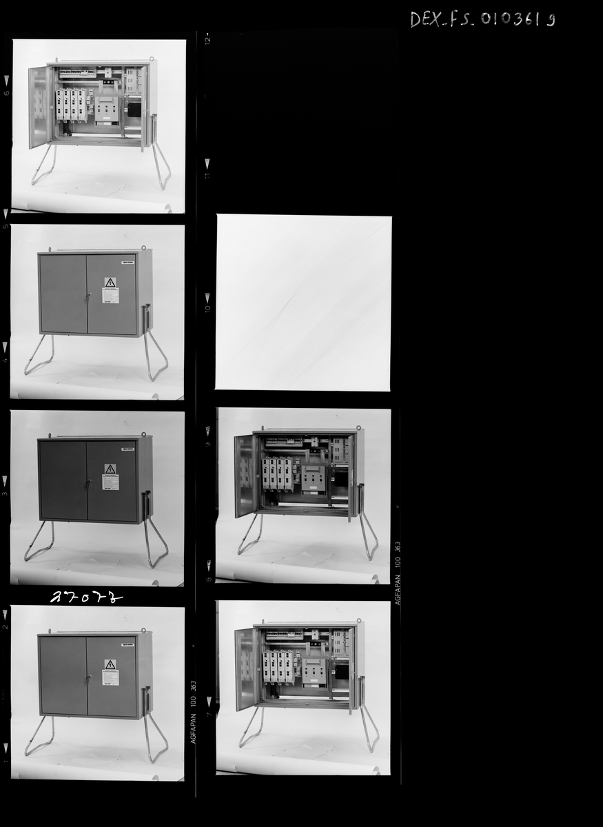 Byggholt. Div. elektrisk utstyr.