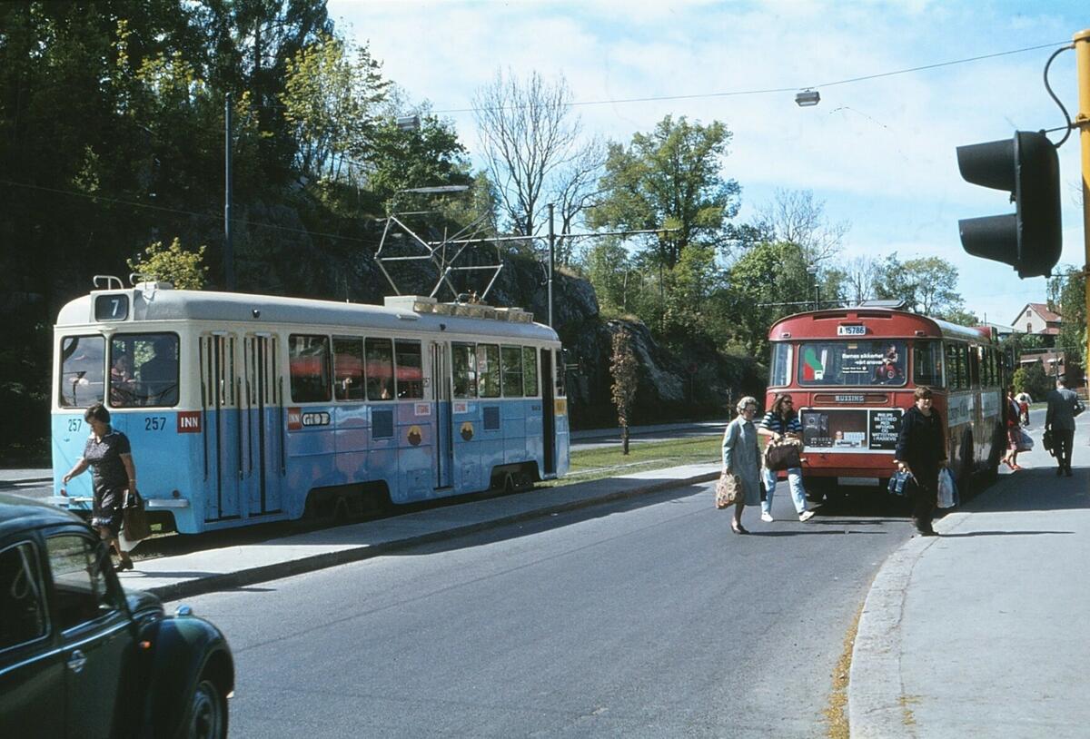 Oslo Sporveier, MBG 257 linje 7 på Sognsveien.