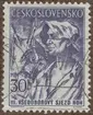 Frimärke ur Gösta Bodmans filatelistiska motivsamling, påbörjad 1950.
Frimärke från Tjeckoslovakien, 1955. Motiv av Gruvarbetare 3:dje Syndikat Kongressen