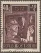 Frimärke ur Gösta Bodmans filatelistiska motivsamling, påbörjad 1950.
Frimärke från Österrike, 1951. Motiv av Österrikisk gruvarbetare -