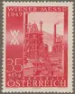 Frimärke ur Gösta Bodmans filatelistiska motivsamling, påbörjad 1950.
Frimärke från Österrike, 1947. Motiv av Masugn i Obersteiermark i Österrike. -Wiener Mässan 1947-