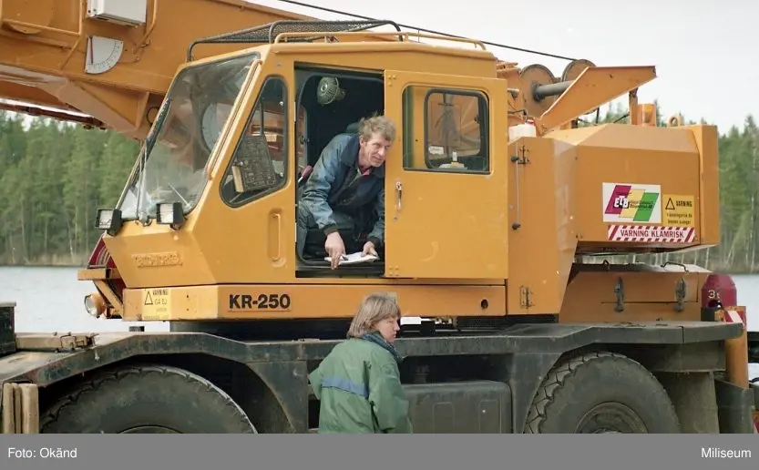 Mobillyftkran. Kranförare Inge Lungborg.