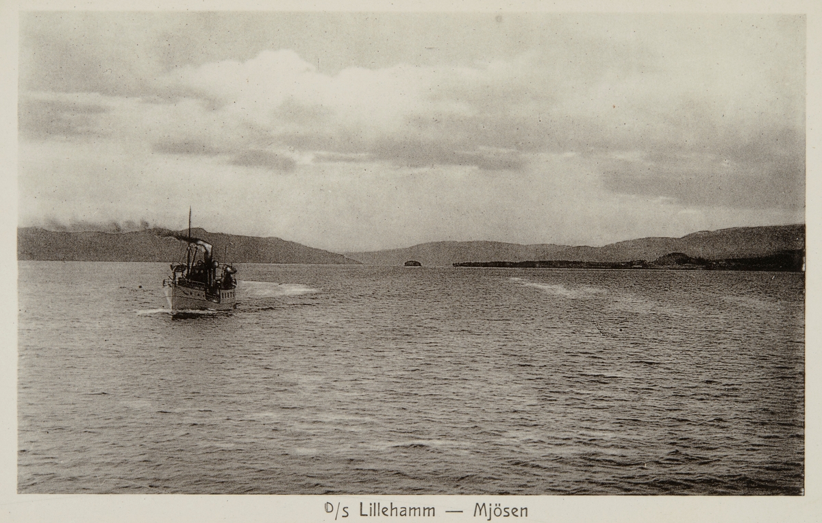 Postkort, Mjøsa, mjøsbåten D/S Lillehammer,