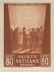 Frimärke ur Gösta Bodmans filatelistiska motivsamling, påbörjad 1950.
Frimärke från Vatikanen, 1942. Motiv av Allegori: Krigsfånge-Hjälpen (I bakgrunden): Kristushuvud. Inskription: Jag förbarmar mig över människosläkten.